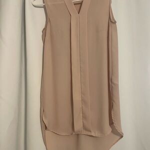 Sleeveless Tan Blouse